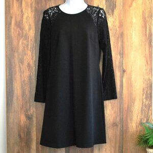 Tommy Hilfiger Black Dress Lace Sleeves Cocktail Formal Dinner Dress 8